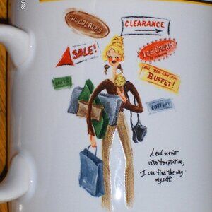 The Sakura Table Glamour Girls Coffee Cup Tea Cup Mug Stoneware Sale Clearance